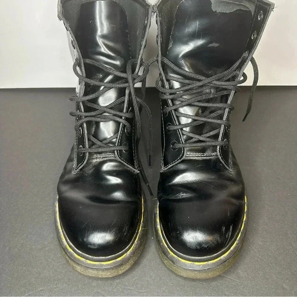 Dr. Martens Women’s 8 Black Leather Zip Ankle Lace Up Boots - Picture 2 of 13